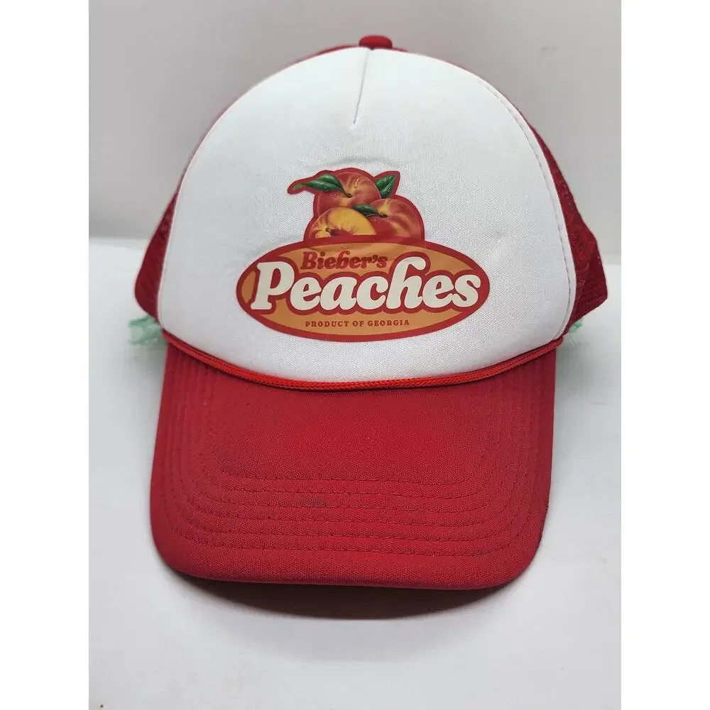 Justin Bieber Peaches Hat Limited Edition Trucker Cap Adjustable Georgia Peaches